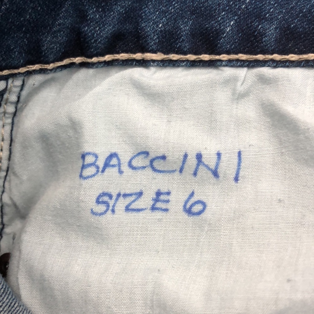 Embroidered Floral Jeans Boho Festival Straight Leg Size 6 Baccini - Picture 12 of 16